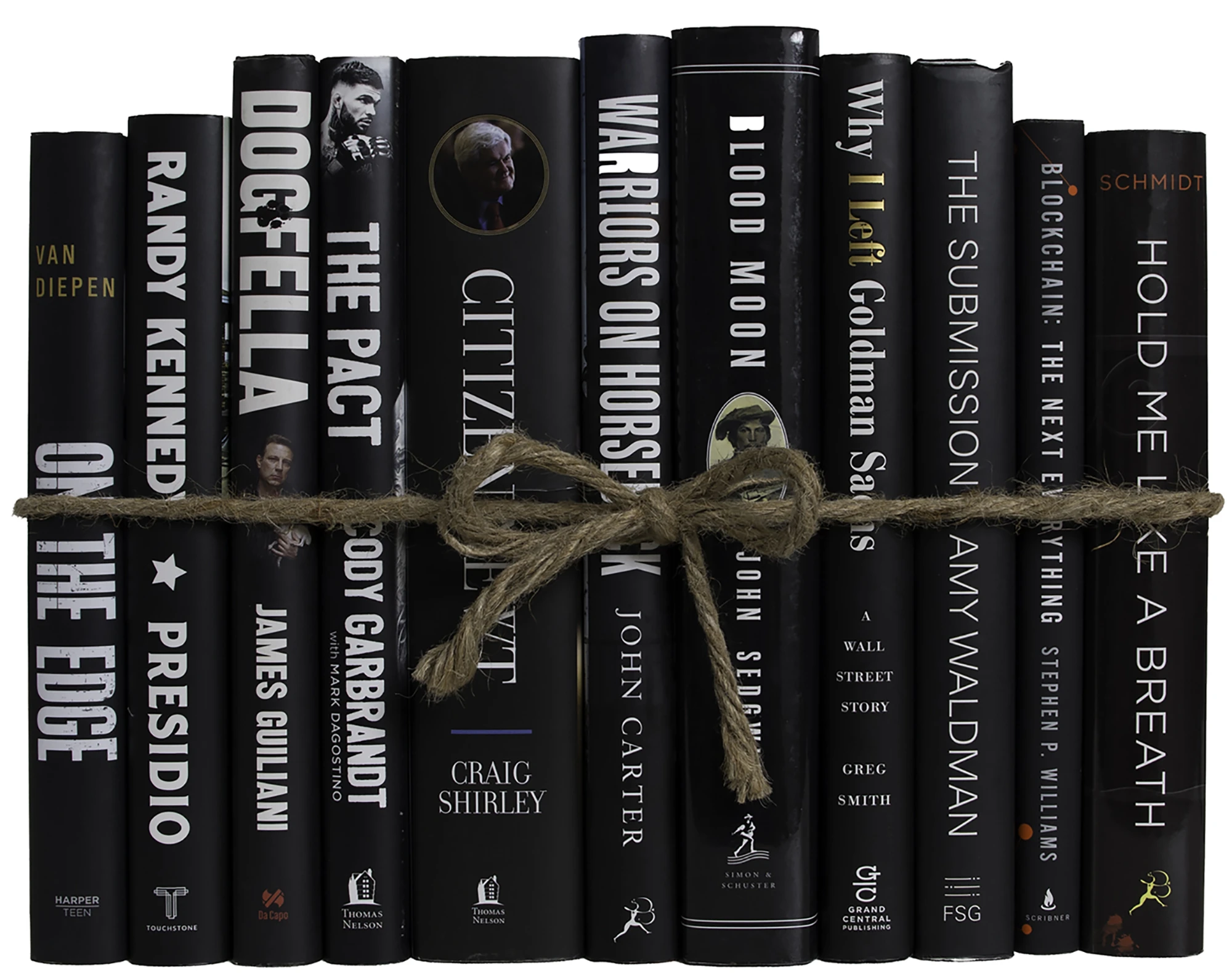 1-Foot Decorative Book Bundle, Black Tie 1 1-Foot Decorative Book Bundle, Black Tie