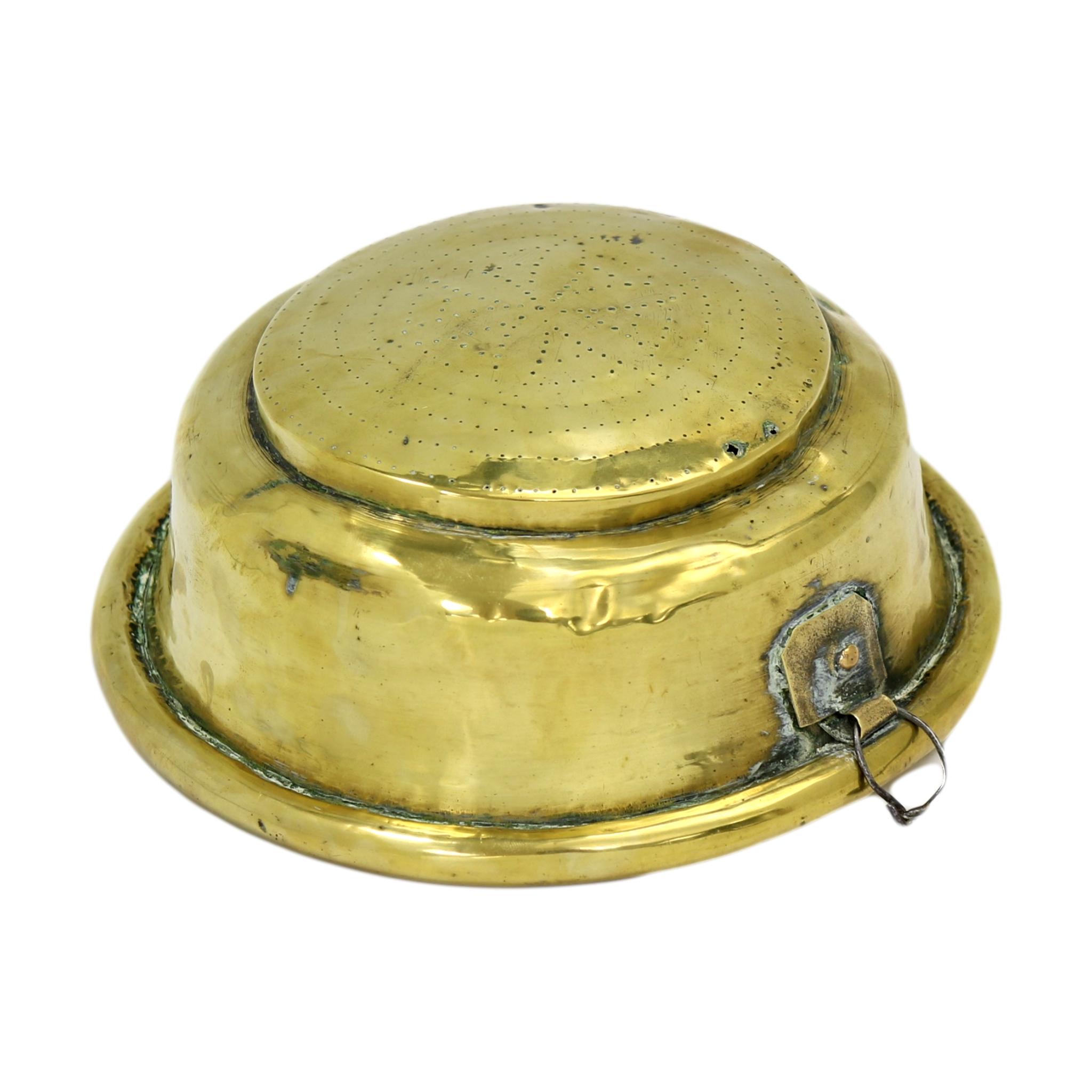 Antique French Brass Strainer 2 Antique French Brass Strainer