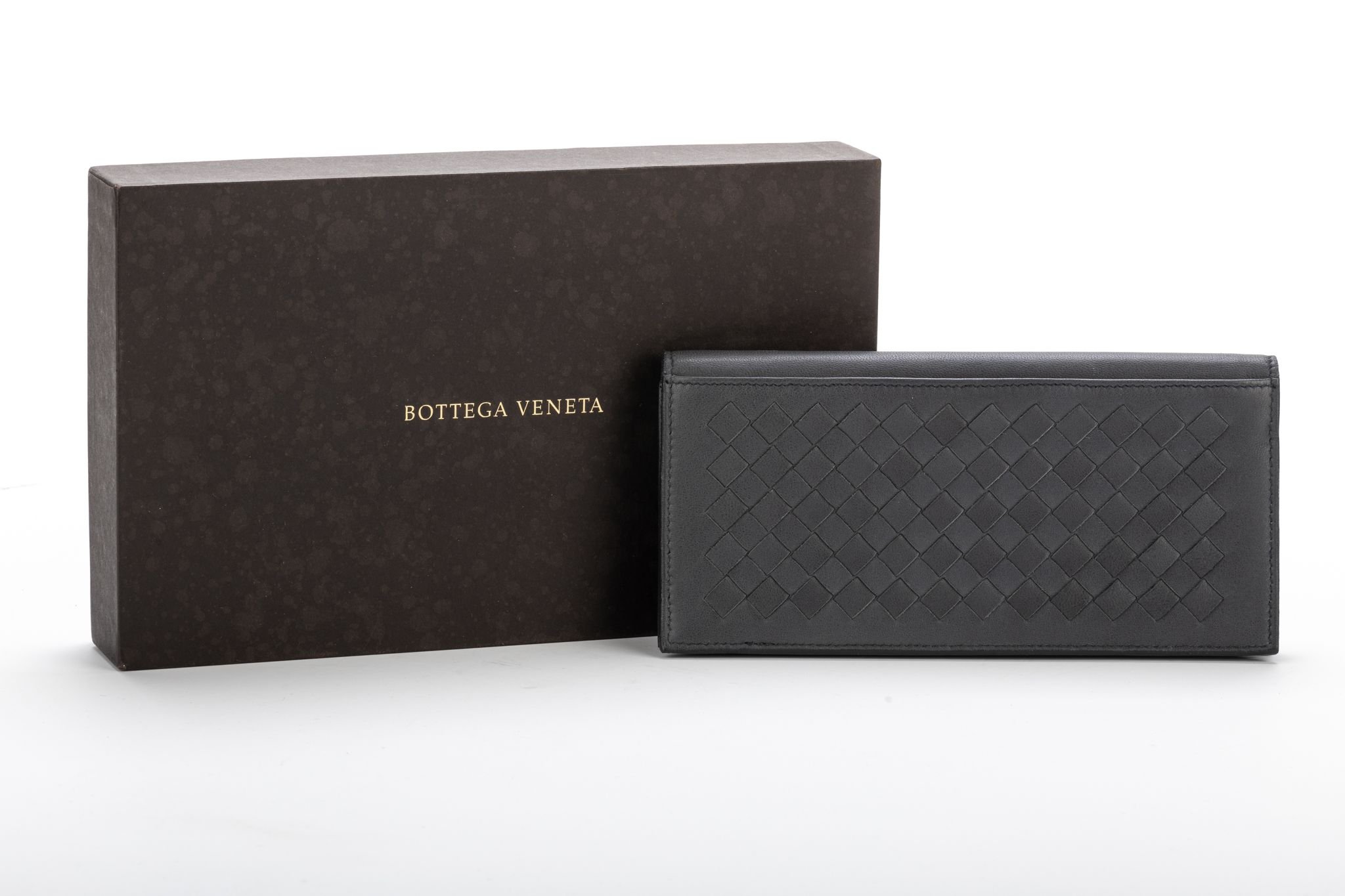 Bottega Intrecciato Gray Wallet Unisex 1 Bottega Intrecciato Gray Wallet Unisex