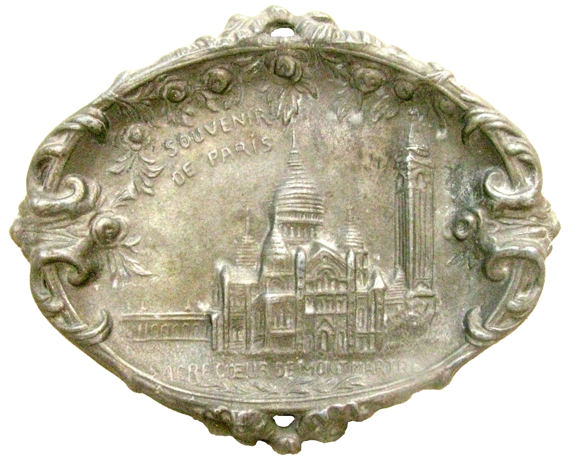 Paris Souvenir Pewter Plaque / Ashtray 1 Paris Souvenir Pewter Plaque / Ashtray