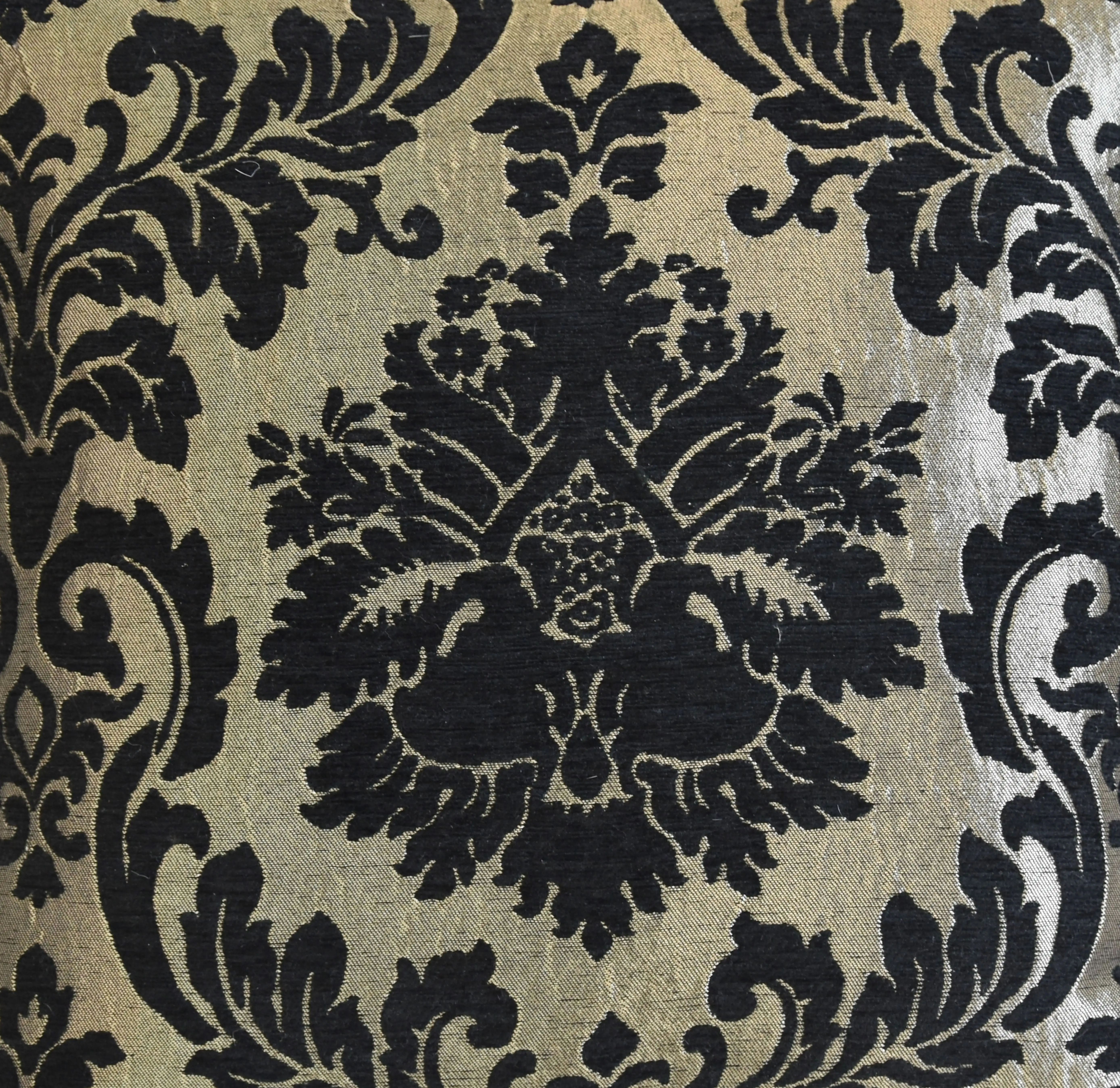 Black & Gold Floral Velvet Pillow 3 Black & Gold Floral Velvet Pillow