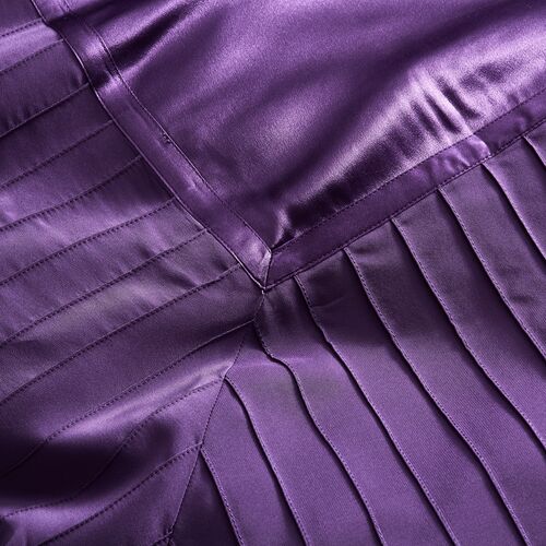 French Pleat Silk Duvet Cover, Iris 2 French Pleat Silk Duvet Cover, Iris