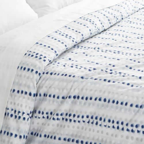 Ink Dots Duvet Cover, Blue