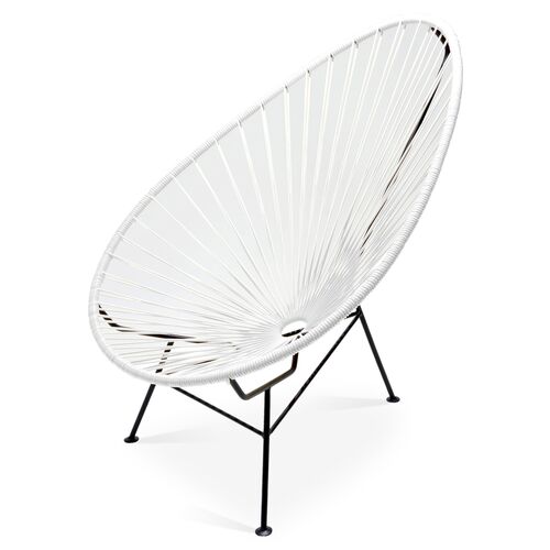 Acapulco Outdoor Lounge Chair, White 1 Acapulco Outdoor Lounge Chair, White