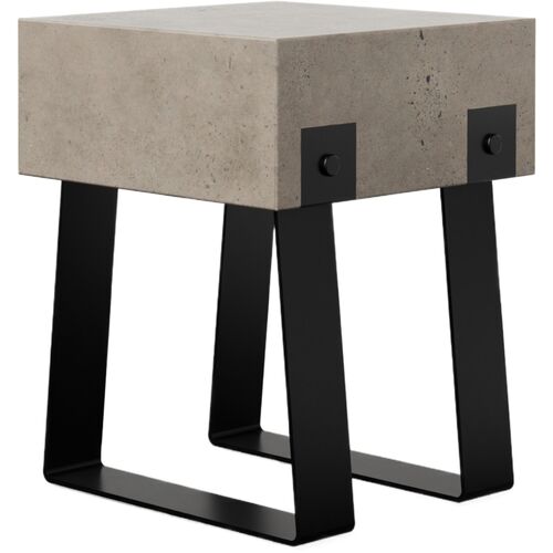 Elwood Industiral Concrete Stool, Black/Dark Gray 4 Elwood Industiral Concrete Stool, Black/Dark Gray