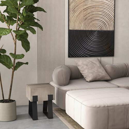 Elwood Industiral Concrete Stool, Black/Dark Gray 6 Elwood Industiral Concrete Stool, Black/Dark Gray