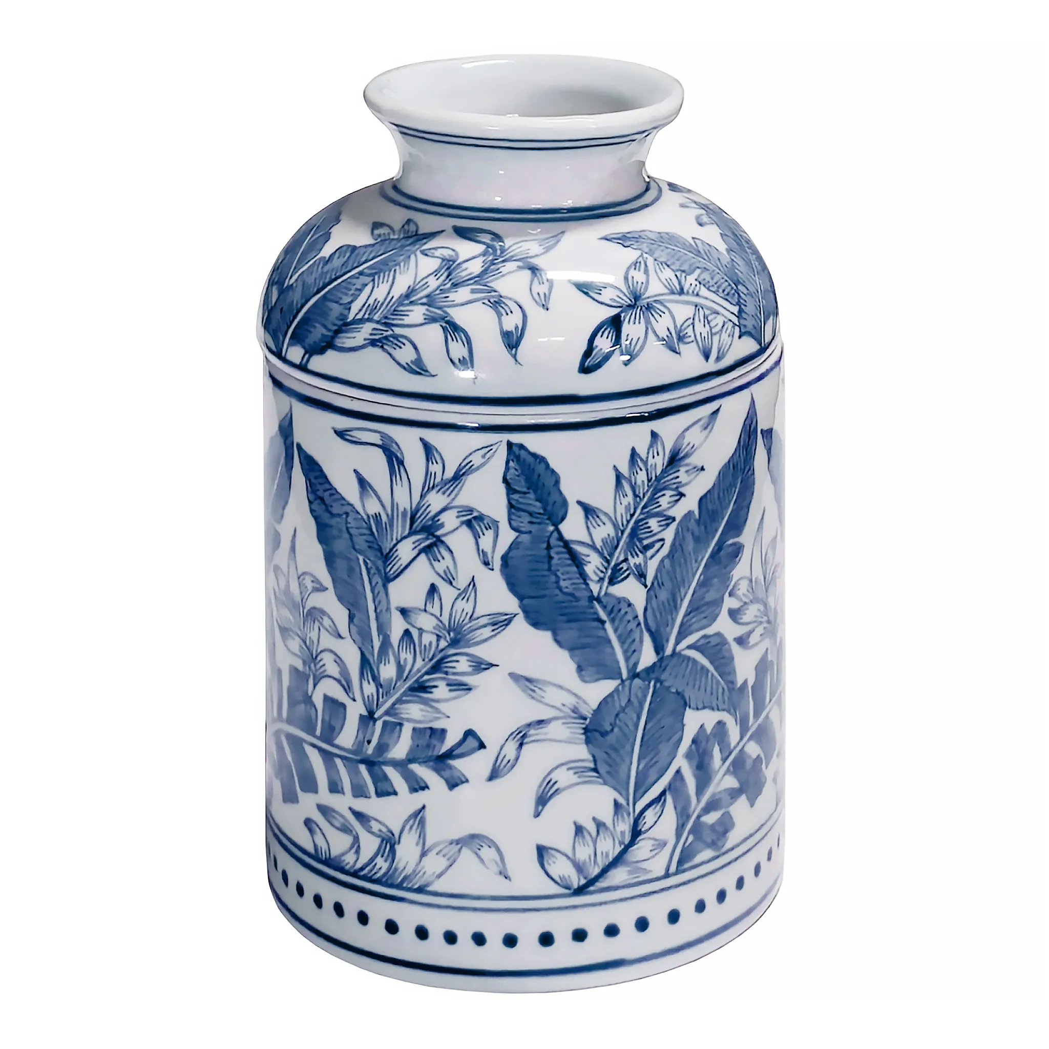 Tropical Leaves Tissue Box, Blue 1 Tropical Leaves Tissue Box, Blue