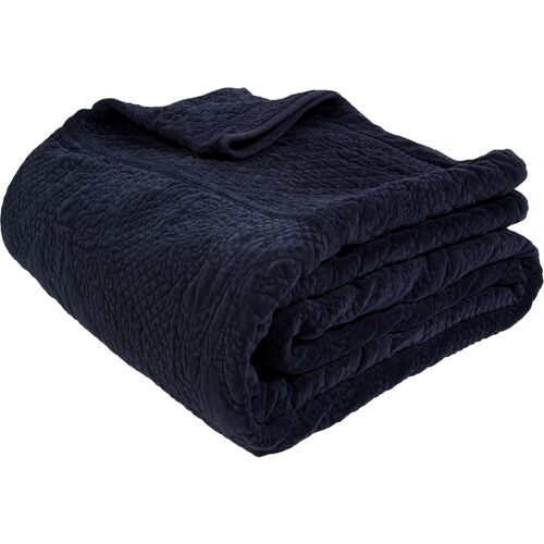 Marseille Coverlet, Navy 1 Marseille Coverlet, Navy