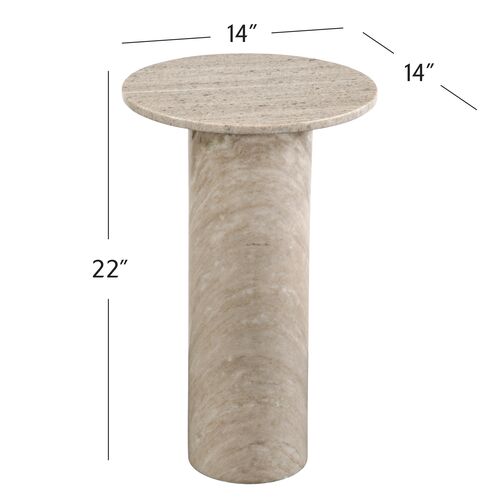Dorian Accent Table, Gray Marble 3 Dorian Accent Table, Gray Marble