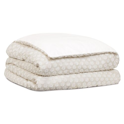 Lillia Polka Dot Duvet Cover, Ivory