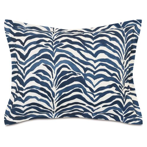 Shiva Tiger Print Sham, Navy