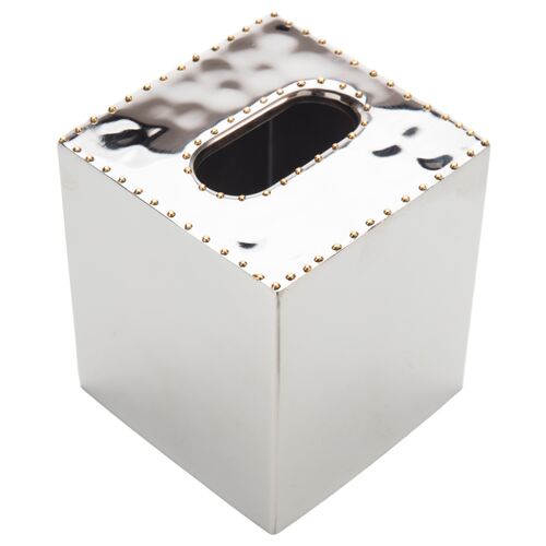 Nickel and Gold Bead Tissue Box 1 Nickel and Gold Bead Tissue Box