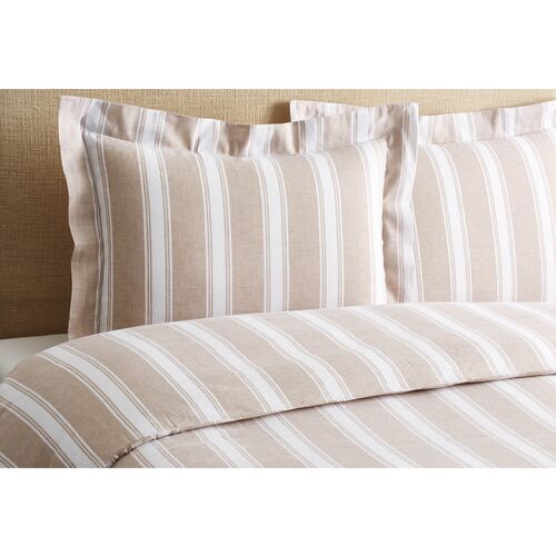 Stripe Duvet Set, Linen