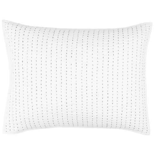 Atlantic Sham, White/Blue 1 Atlantic Sham, White/Blue