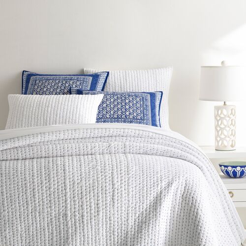 Atlantic Sham, White/Blue 2 Atlantic Sham, White/Blue