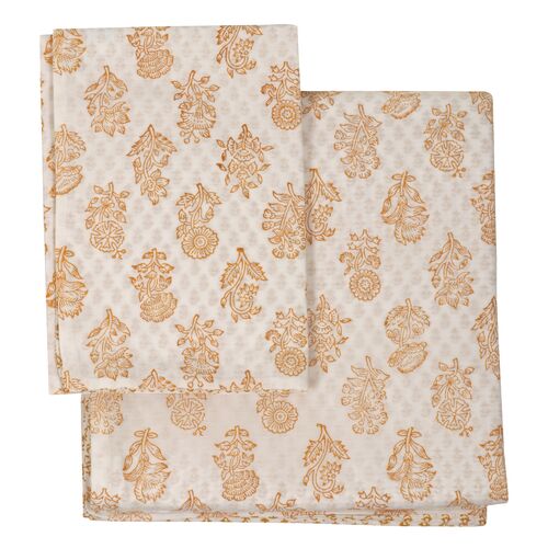 Aster Duvet Cover, Golden
