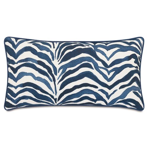 Shiva Tiger Print Bolster, Navy