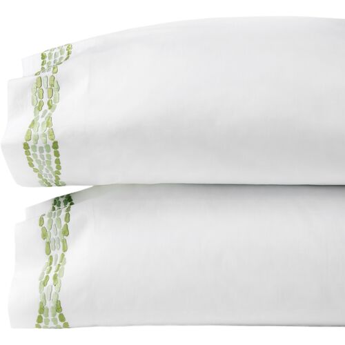 SFERRA x ScalamandrÂ¨Â¦ Cobblestones Pillowcase Set of 2, Green