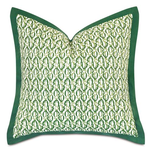 Meyer Mitered Flange Sham, Green 1 Meyer Mitered Flange Sham, Green