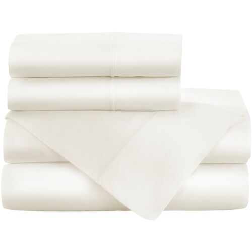 Boutique Percale Sheet Set, Ivory 1 Boutique Percale Sheet Set, Ivory