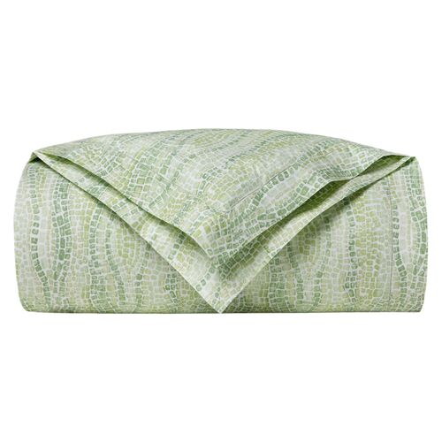 SFERRA x Scalamandr¨¦ Cobblestones Duvet Cover, Green 1 SFERRA x Scalamandr¨¦ Cobblestones Duvet Cover, Green