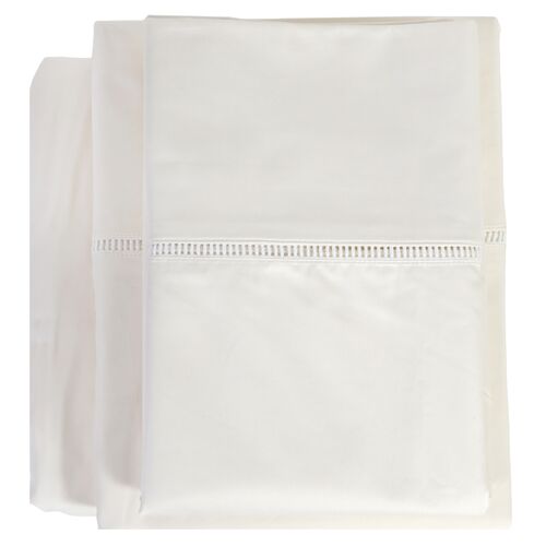 Como Ladder Stitch Cotton Sateen Sheet Set 1 Como Ladder Stitch Cotton Sateen Sheet Set