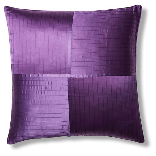 French Pleat Silk Euro Pillow Sham, Iris 1 French Pleat Silk Euro Pillow Sham, Iris