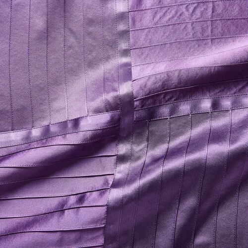 French Pleat Silk Euro Pillow Sham, Iris 4 French Pleat Silk Euro Pillow Sham, Iris