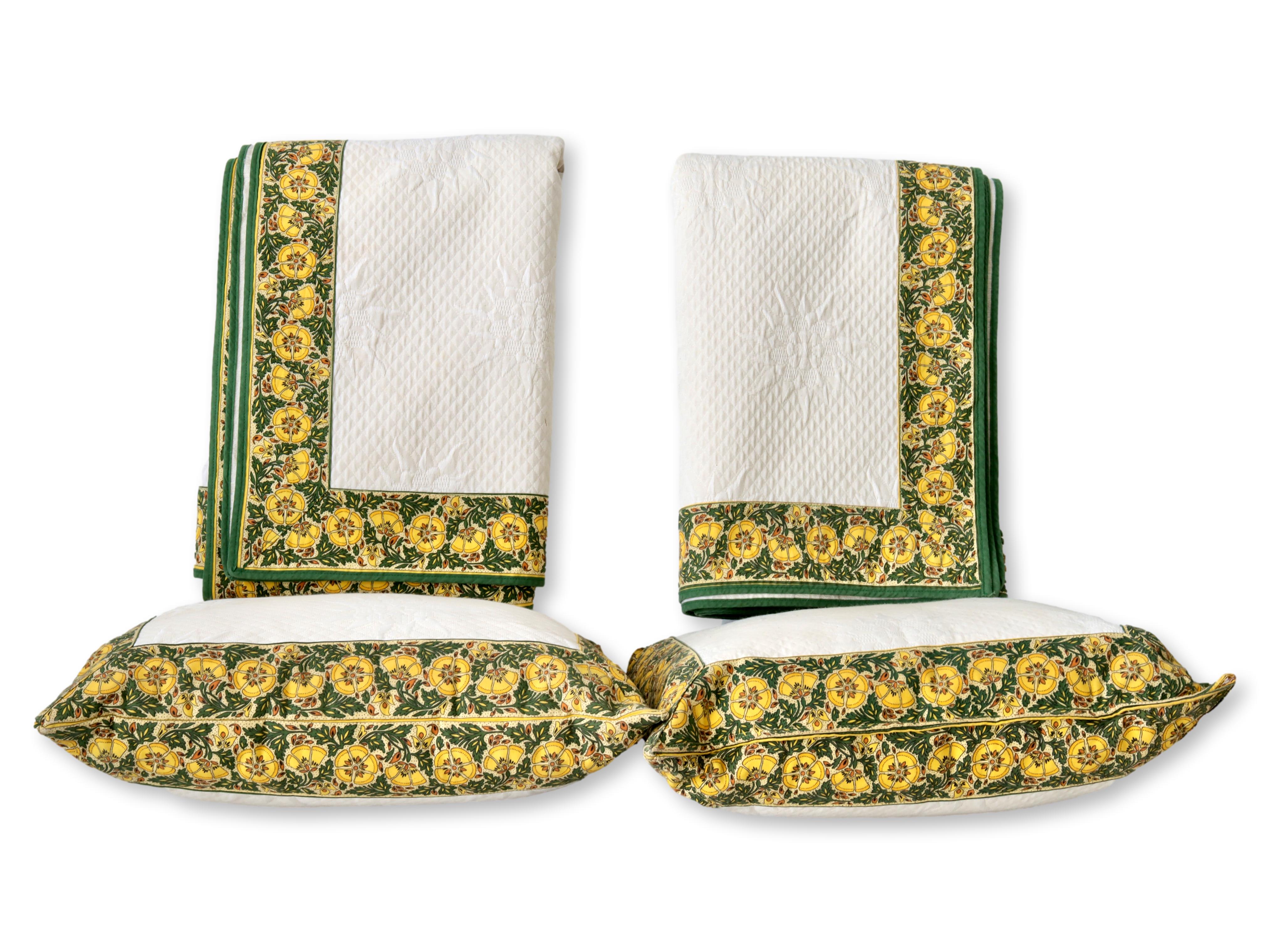 French Matelass¨¦ Coverlets & Pillows 4pc 1 French Matelass¨¦ Coverlets & Pillows 4pc