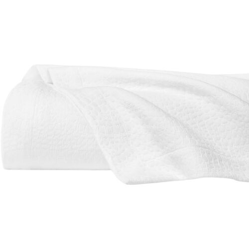 SFERRA x ScalamandrÂ¨Â¦ Cobblestones Coverlet, White