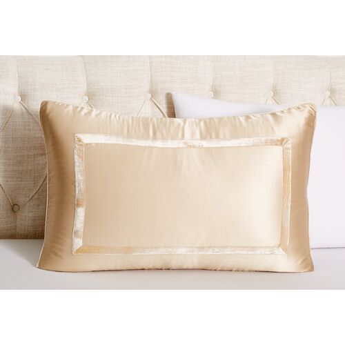 Velvet Std Sham, Ivory