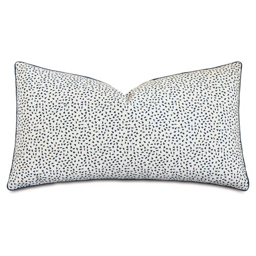 Claire Speckled Sham, White/Indigo 1 Claire Speckled Sham, White/Indigo
