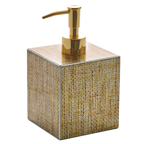 Angkor Soap Dispenser, Brown & Gold 1 Angkor Soap Dispenser, Brown & Gold