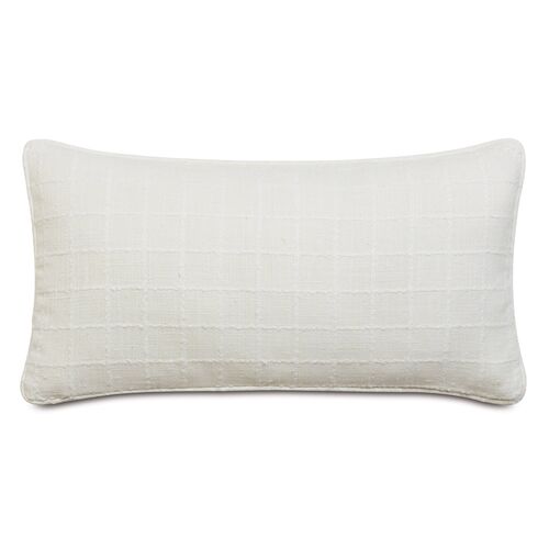 Tonkatsu Check Bolster Pillow, White