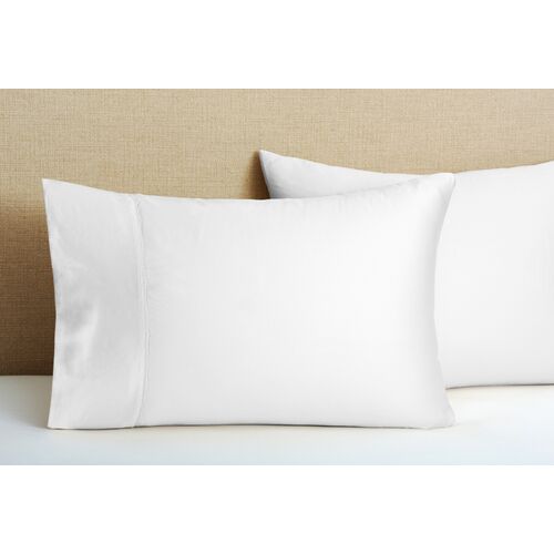 420TC Hem Stitch Pillow Case, White