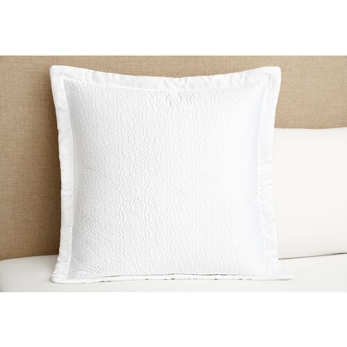 Vermicelli Euro Sham, White
