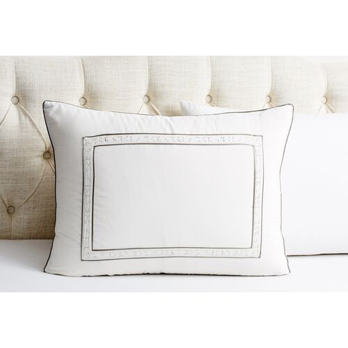 Braille Sham, White/ Gray