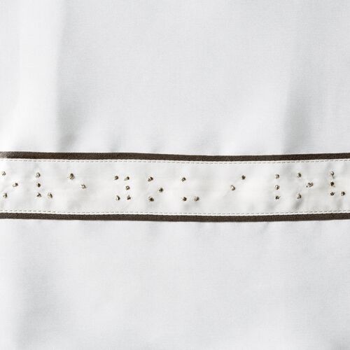 Braille Sham, White/ Gray 2 Braille Sham, White/ Gray