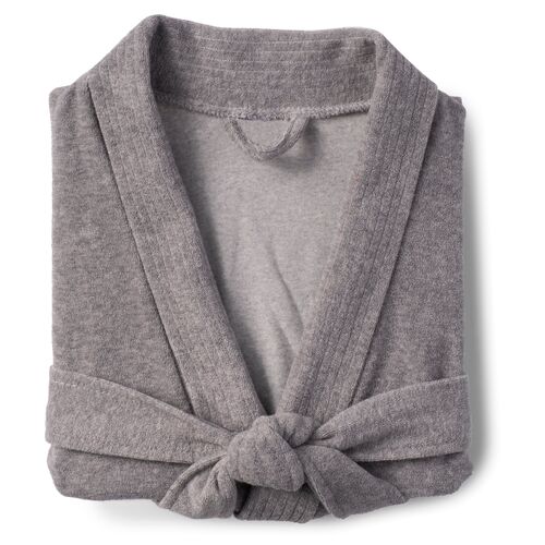 Marlow Bathrobe, Gray 1 Marlow Bathrobe, Gray