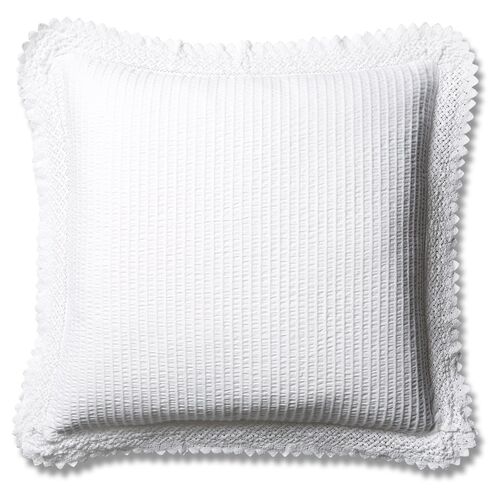 Shelly Romance Euro Sham, White