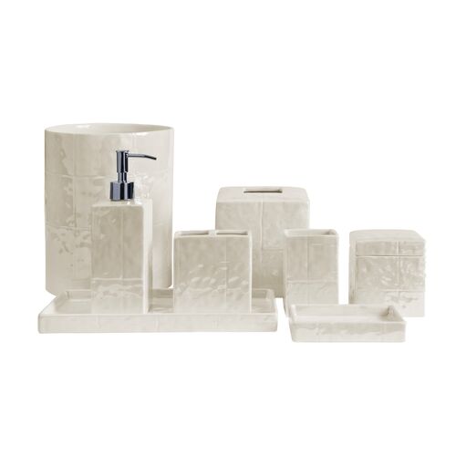 Perla Soap Dish, Ivory 2 Perla Soap Dish, Ivory