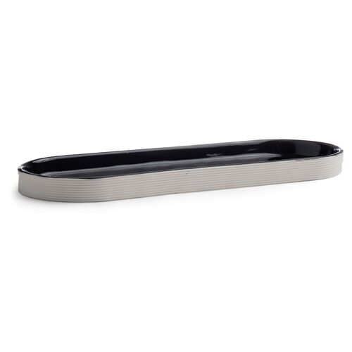 Fillmore Tray, Ivory/Black
