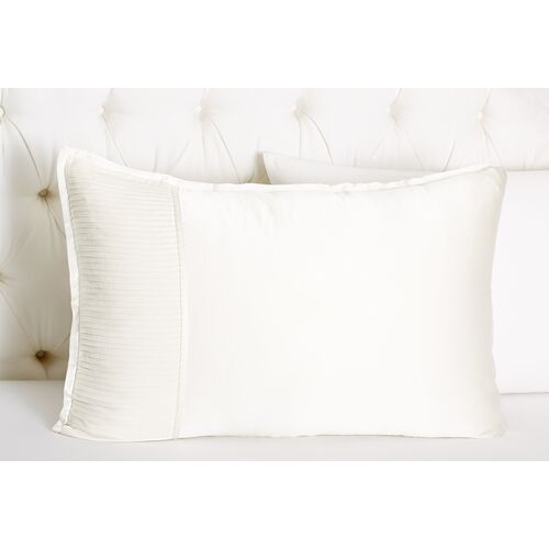 S/2 Chiffon Collection Shams, White