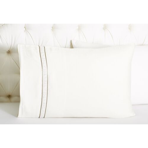Braille Pillowcase, White/Gray