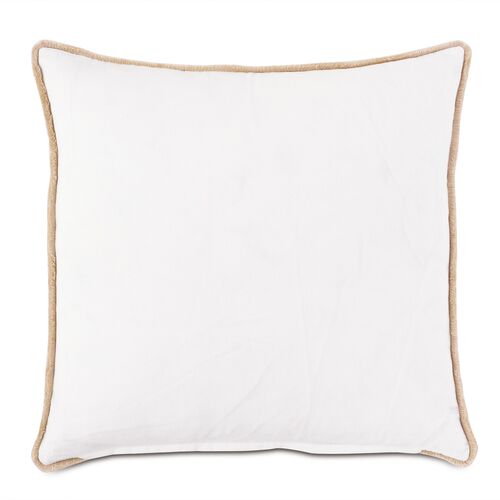 Hand-Painted Pillow, Beige 3 Hand-Painted Pillow, Beige