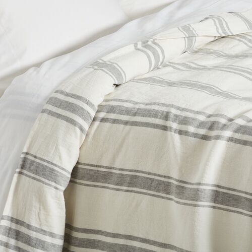 Jackson Duvet, Cream/Gray