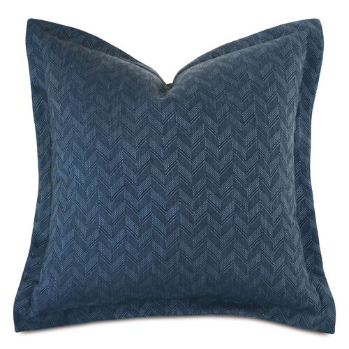 Claire Chevron Sham, Blue 1 Claire Chevron Sham, Blue