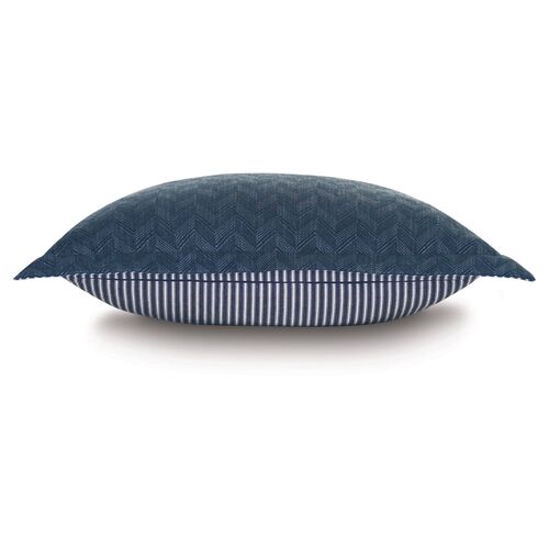 Claire Chevron Sham, Blue 2 Claire Chevron Sham, Blue