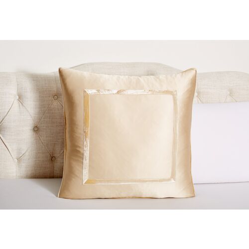 Velvet Euro Sham, Chardonnay 1 Velvet Euro Sham, Chardonnay