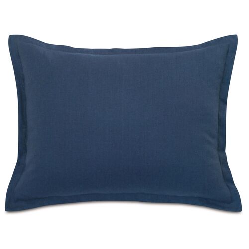 Breeze Linen Sham, Indigo 1 Breeze Linen Sham, Indigo